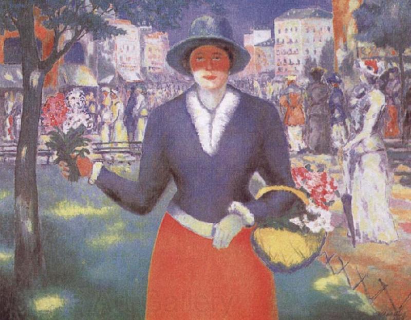 Kasimir Malevich Flower Girl Norge oil painting art